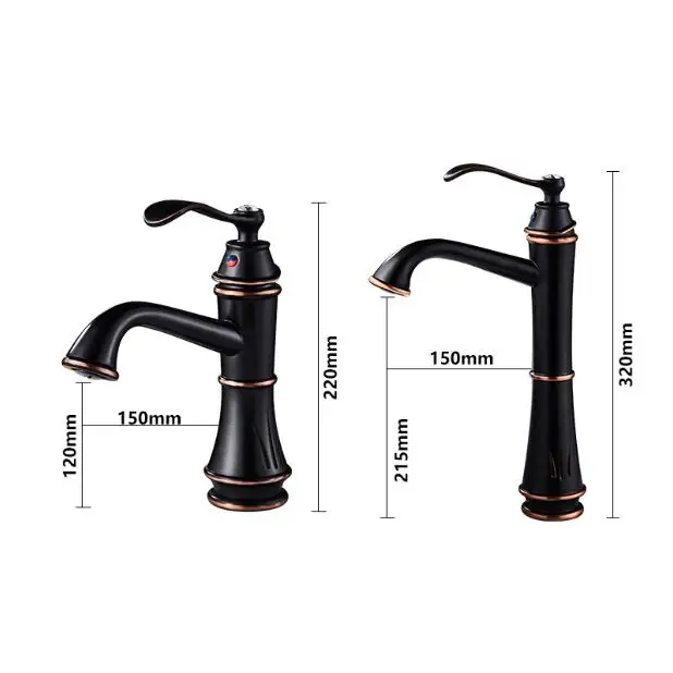 

Vidric New Basin Faucet Black Oil Brushed Brass Crane Bathroom Faucets Hot and Cold Water Mixer Tap Contemporary Mixer Tap torne