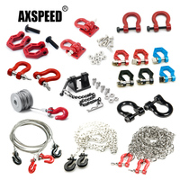 AXSPEED Aluminum Alloy Trailer Tow Shackles Hook for Axial SCX10 1/10 RC Remote Control Crawler Car Upgrade Parts Accessories