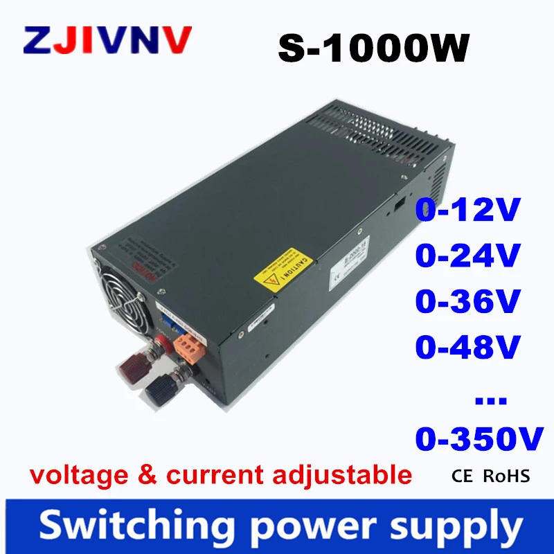 1000w Switching Power Supply ac-dc output 0-12v 13.8v 15v 24v 36v 48v 60v 72v 90V 110V 220V  Voltage and Current adjustable psu