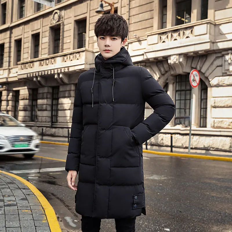 2021 New Down  Padded Jacket Thickened Medium And  Korean Bread Jacket Winter Couple Long Padded Cotton Jacket