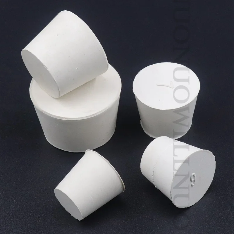 

2~20pcs White Solid Rubber Stopper Laboratory Test Tube Plug Bungs Bottle Plug Sealing Plug for Water Supply Pipe