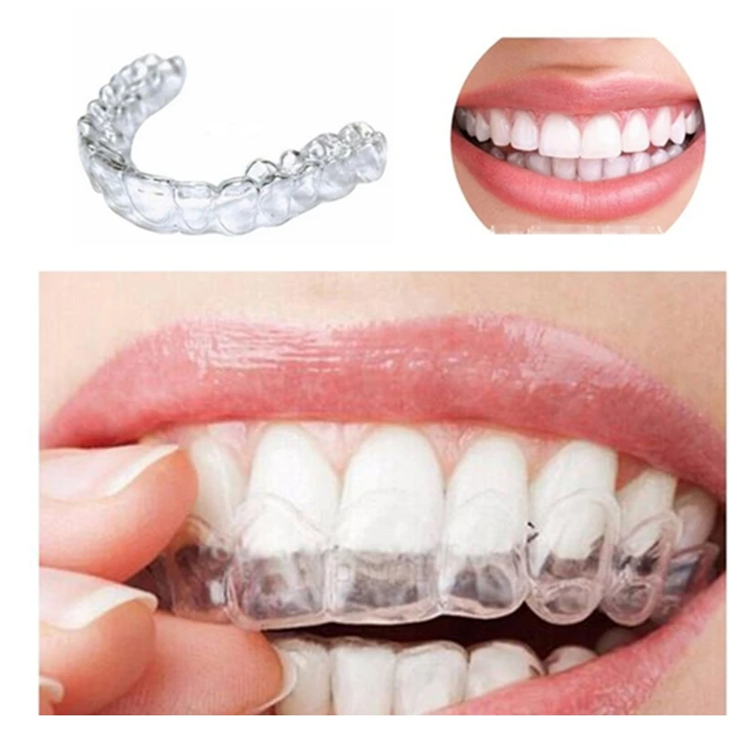 2pcs Sleeping Mouth Guard Stop Teeth Grinding Anti Snoring Bruxism with Case Box Sleep Aid Whitening Teeth Mouth Tray