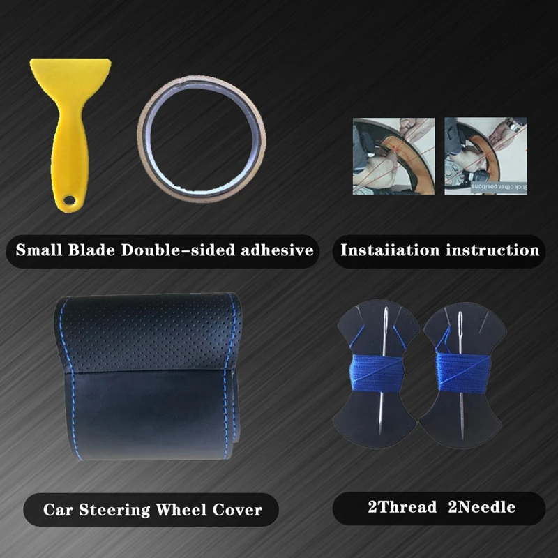 Chevrolet Captiva 2007-2014 Silverado GMC Sierra 2007-2013 Daewoo 용 DIY 마이크로 파이버 가죽 자동차 핸들 커버 사용자 정의