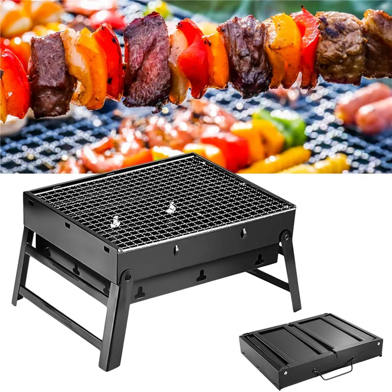 

Thicken Foldable Portable BBQ Grill Patio Barbecue Grill Stove Outdoor Camping Picnic Barbecue Compact Charcoal Barbecue BBQ