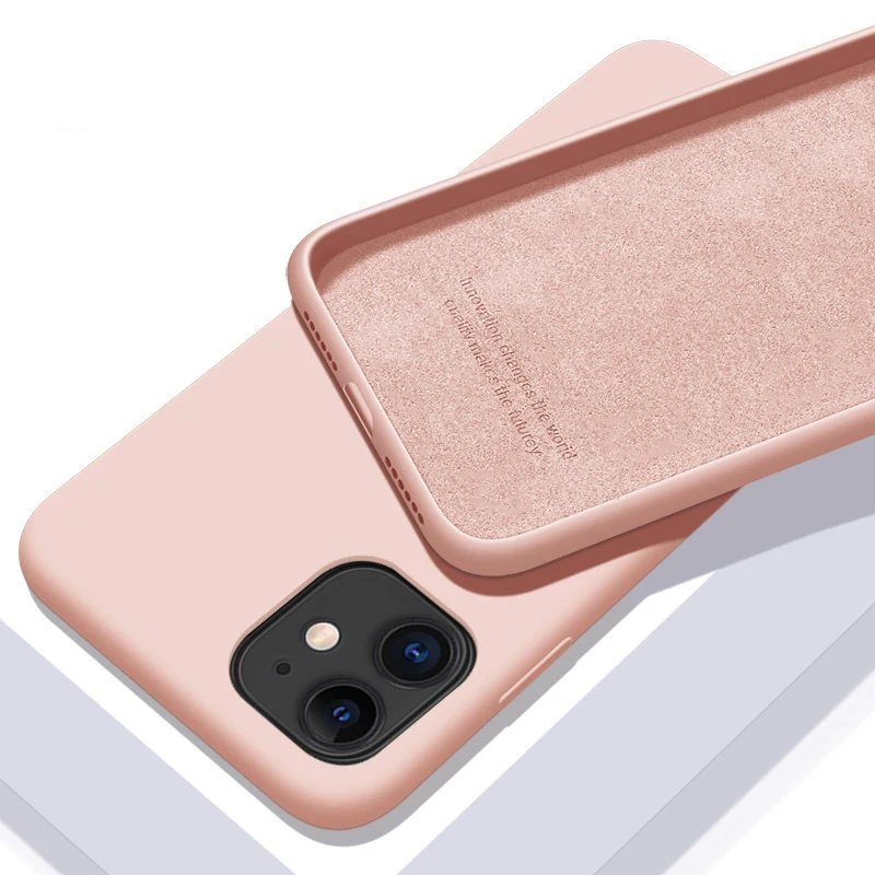 Für iPhone 7 6 6S 8 Plus Fall Luxus Original Flüssigkeit Silikon Soft Cover Für iPhone 11 12 Pro X XR XS Max Stoßfest Telefon Fall