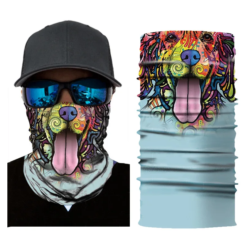 Seamless Magic Bandana Animal Monkey Shark Neck Warmer Tube Shield Gaiter Scarf Face Shield Headband Snowboard Bicycle Headwear