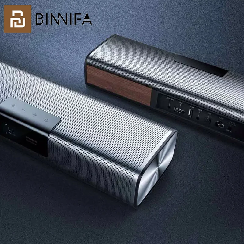 BINNIFA TV Soundbar Bluetooth Speaker Echo Wall Metal Wooden Sound LED Touch Screen DSP AUX HDMI USB Home Theater Audio