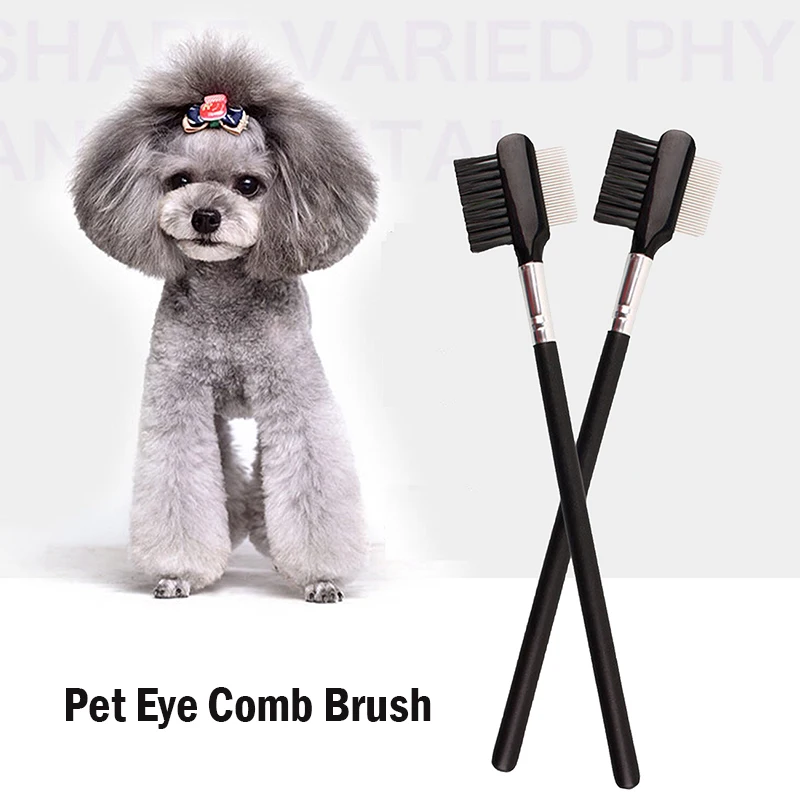 1pc Pet Eye Comb Brush Pet Tear Stain Remover Comb Double-Sided Eye Grooming Brush Removing Crust Mucus For Cat Dog Wholesale