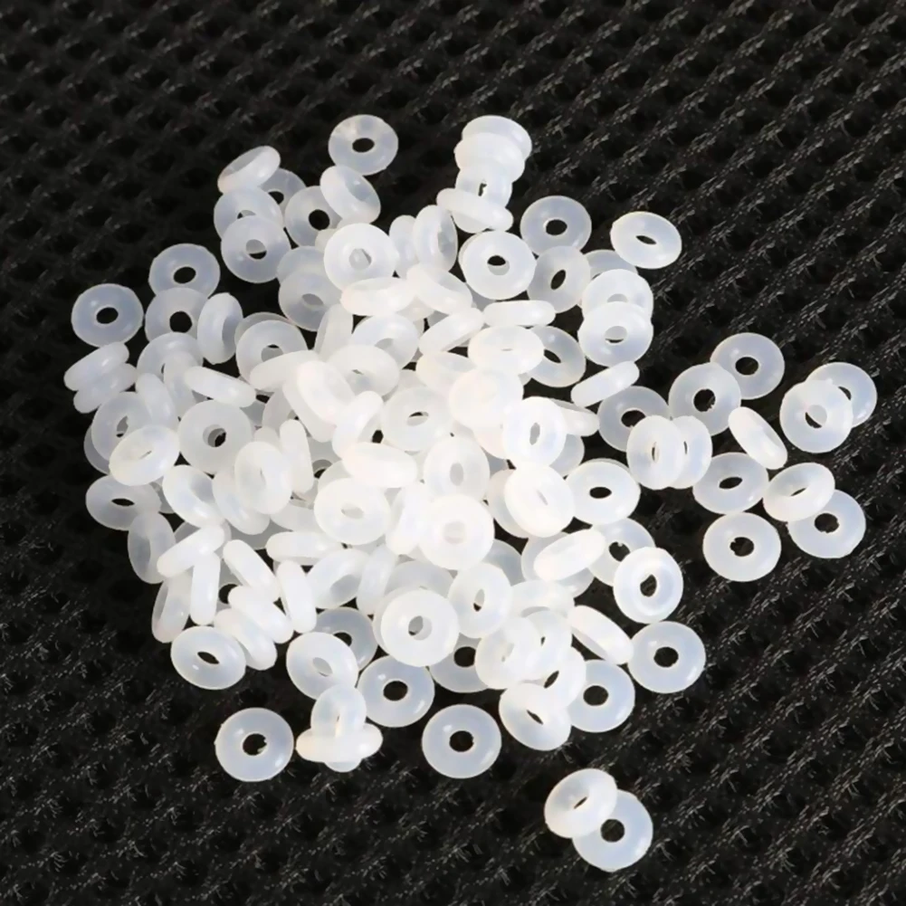 100Pcs/Lot Silicone Rubber Stoppers Ring Beads Charm DIY Bracelets Necklaces  Use Alone or with Clip Lock Spacer