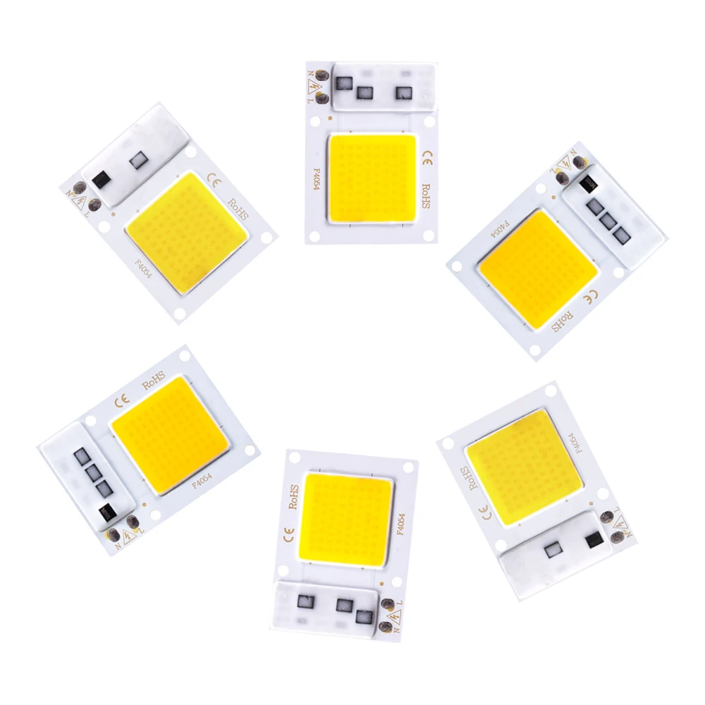 Chip LED COB de 10W, 20W, 30W, 220V, IC inteligente sin controlador, cuentas de lámpara LED para proyector, iluminación de matriz artesanal