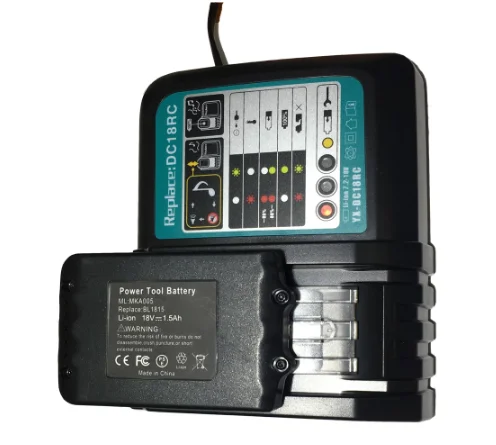 เครื่องชาร์จแบตเตอรี่ Li-ion 6A 3A DC18RC สำหรับ Makita 7.2V-18V BL1830 Bl1430 DC18RC DC18RA ที่ชาร์จ1A