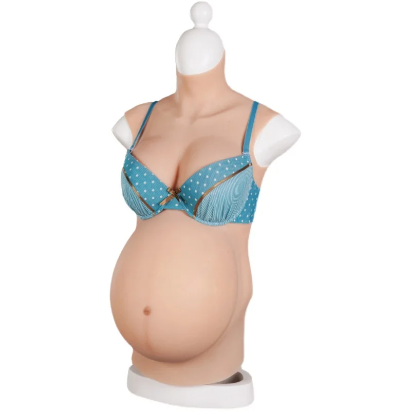 One-piece Breast Pregnancy Belly Silicone Pregnant Women Simulation Pregnancy Fake Belly Cross Dress Queen Breast Prosthesis