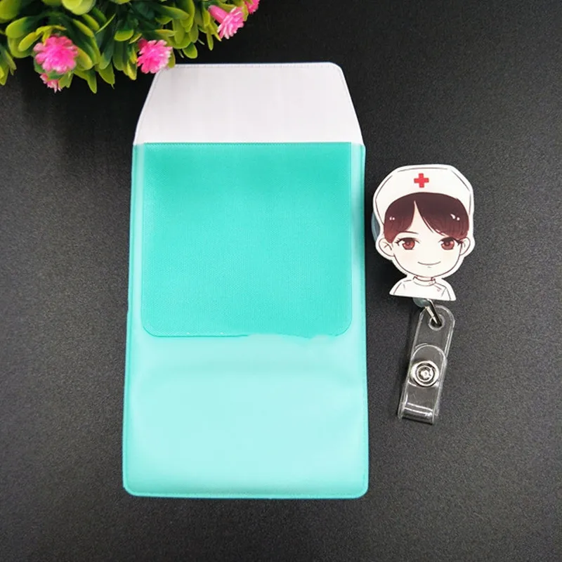 1 Set PVC-Tasche für Krankenschwestern, Arzt, Büro, Stifttasche, Taschenschutz, Stifttasche, Stifte-Organizer, auslaufsicheres Federmäppchen mit Abzeichenrolle – Detail 15