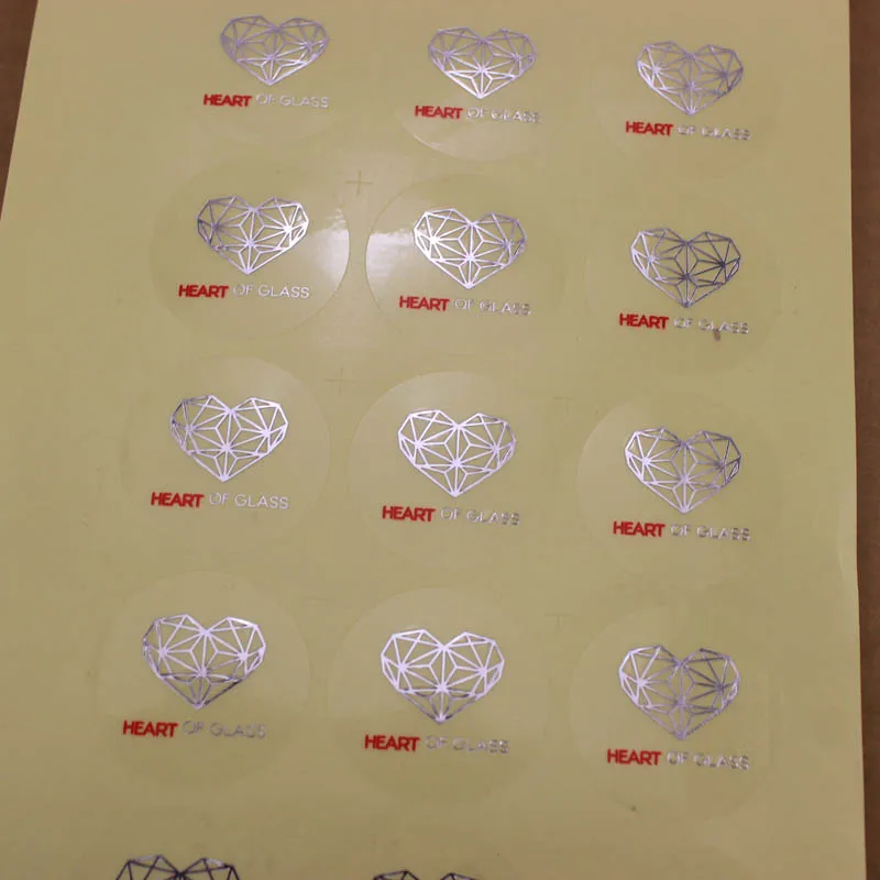 holographic design vinyl sticker hot stamping gold foil silver printer custom printing stickers with logo