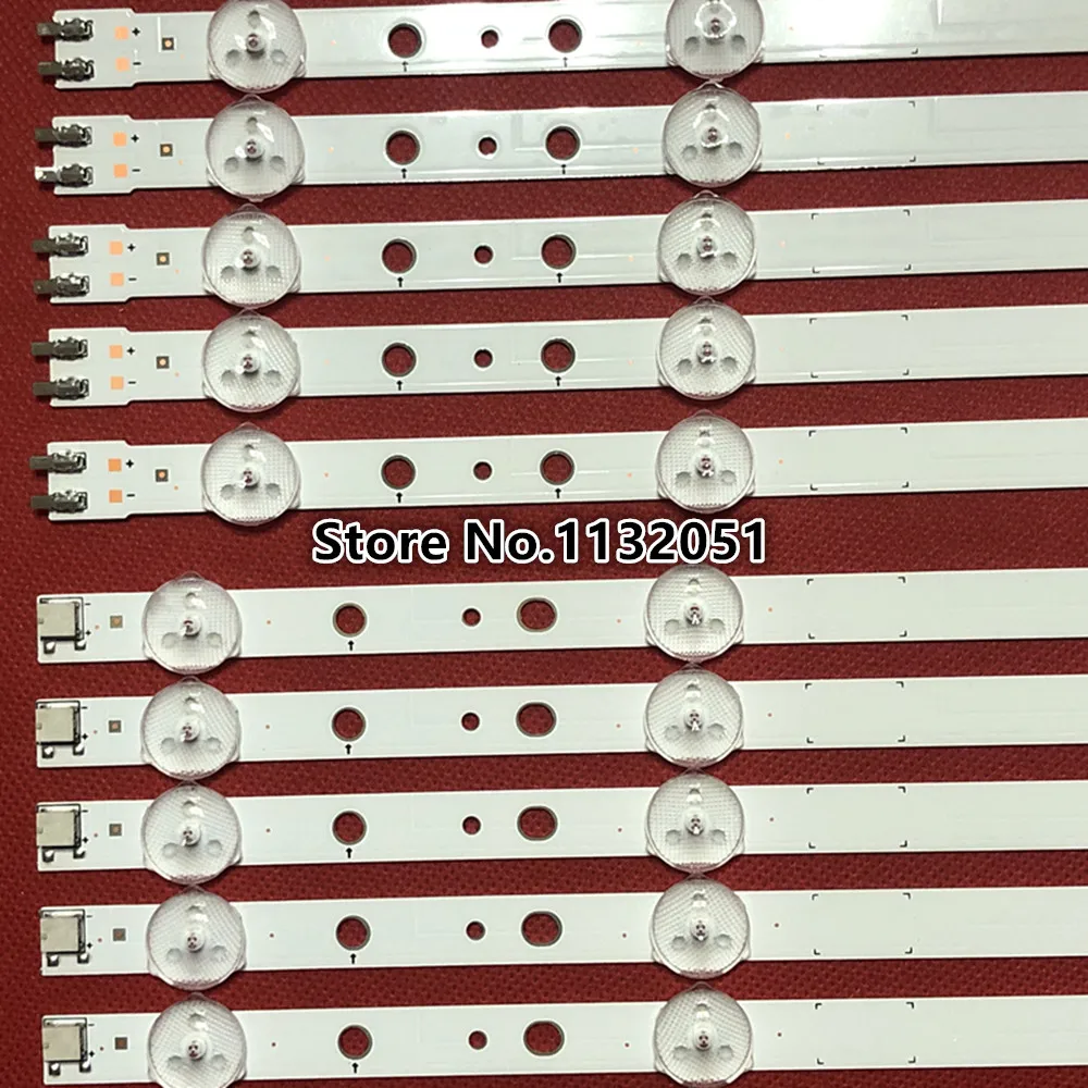 10 Buah Strip Lampu Latar LED untuk UN55H6103 UN55J620DAF UN55J6201 UN55J6200 UN55FH6330 UE55H6203 UN55FH6030 D3GE-550SMA-R1 550mb-s0