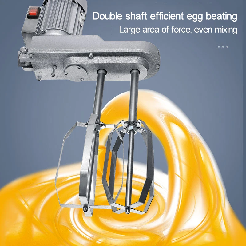 Easy Whisk 듀얼 축 데스크탑 에그 비터, 15 리터, 상업용 전기 케이크 믹서, 밀가루 믹서, 에그 비터