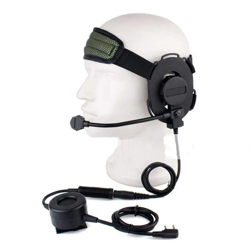 HD03 Z Tactical Bowman Elite II Headset with Waterproof PTT for BaoFeng UV-5R UV-B5 B6 DM-5R TYT TH-UV8000D Retevis H777 RT22 Ra