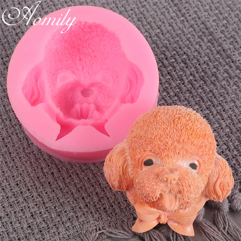 Aomily 3D Animal Cat Dog Pig Cake Mold Cake Decoration Baking Pastry Chocolate Candy Jelly Cake Mould Kitchen Silicone Mold