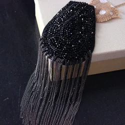 New Clothing Epaulettes Accessories Patch Metal Diamond Tassels Epaulet Dress Apparel Accessories