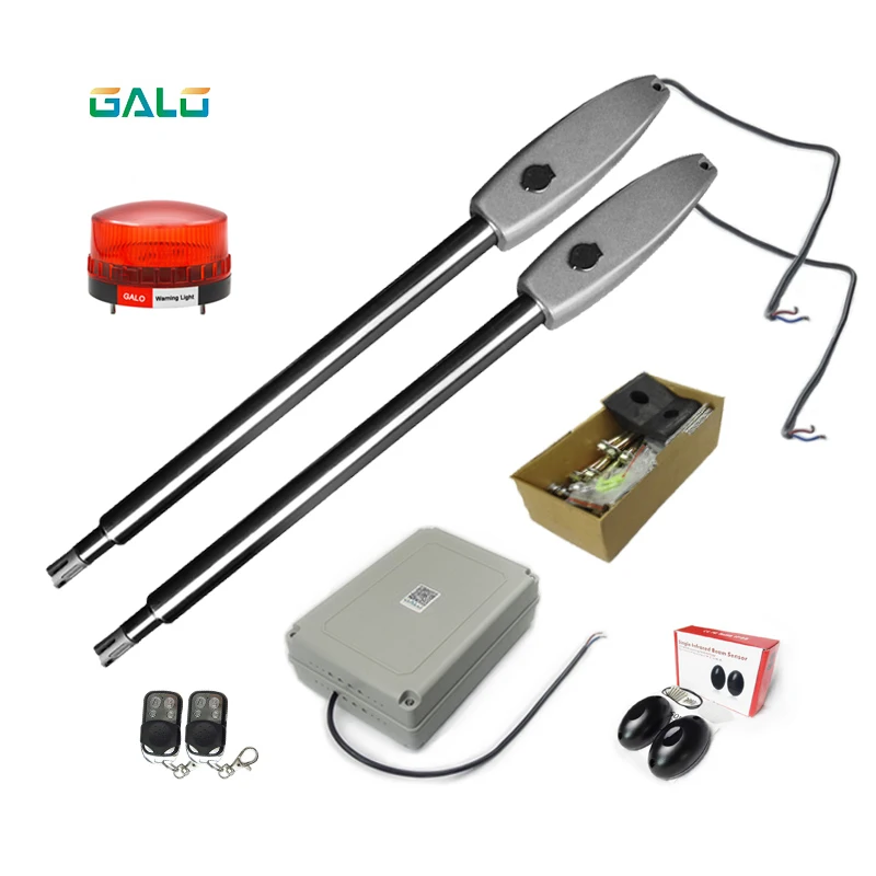 Duel Gate Opener PKMC022 Heavy-Duty Solar Dual Automatic Gate Opener Kit for Wide Swing Gates Up to 20 Feet