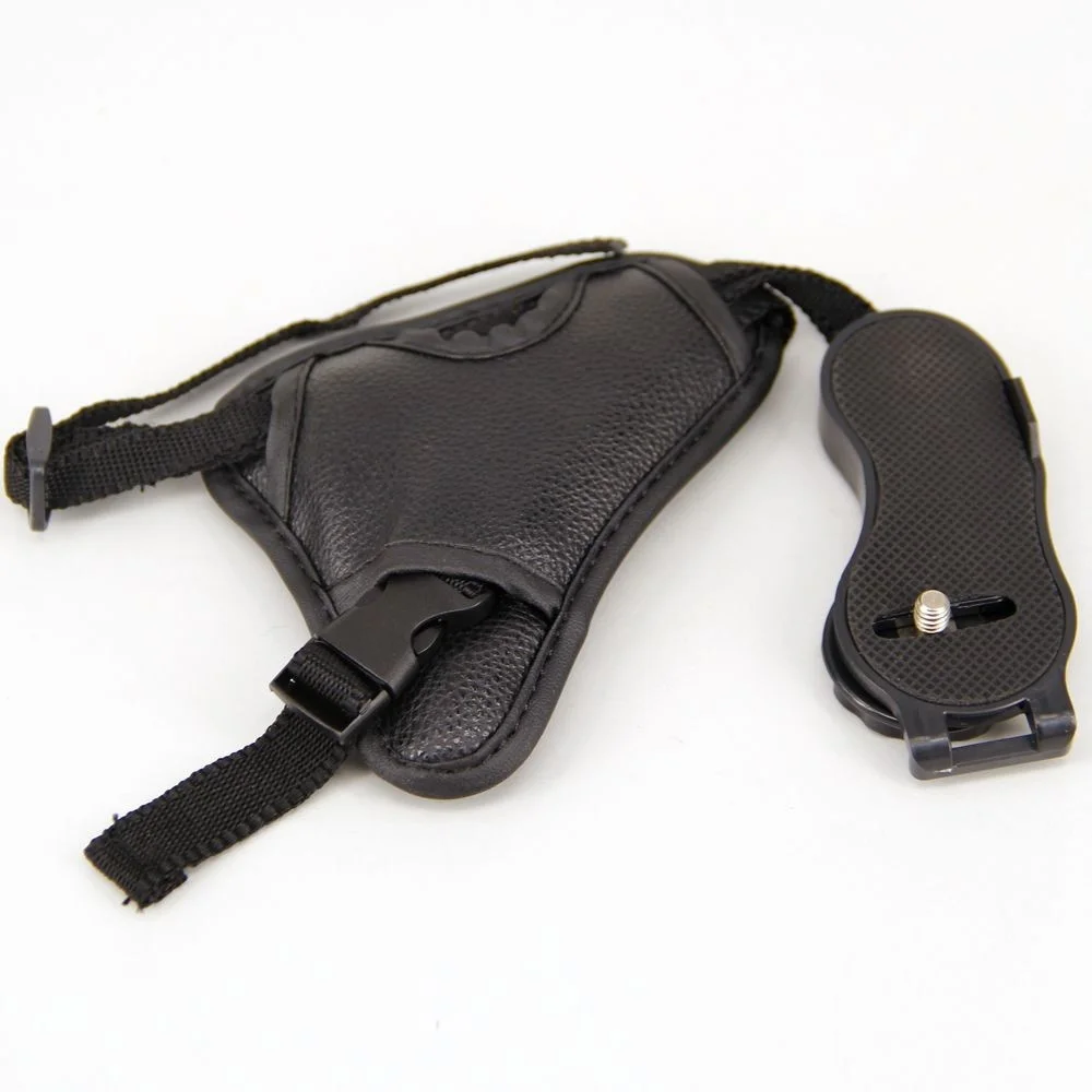 Accessori per studio fotografico con impugnatura da polso in ecopelle per fotocamera di alta qualità per Nikon per Canon per fotocamera DSLR Sony