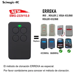 MANDO GARAJE ERREKA IRIS LUNA2 LUNA3 RESON1 RESON2 VEGA de 433 MHz 868 MHz mandos para puertas de garaje ERREKA garaje remoto Control-mando