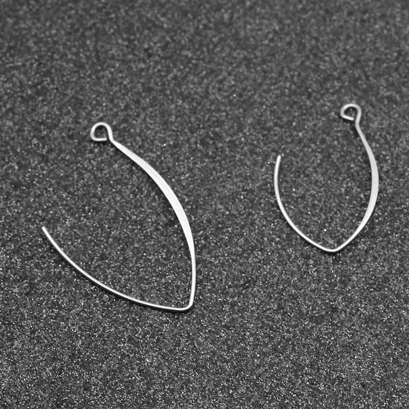 50pcs/lot Stainless Steel France Earring Hooks Kidney Earrings Ear Wires Findings DIY Jewelry Accessories Crafts Wholesale Bulk