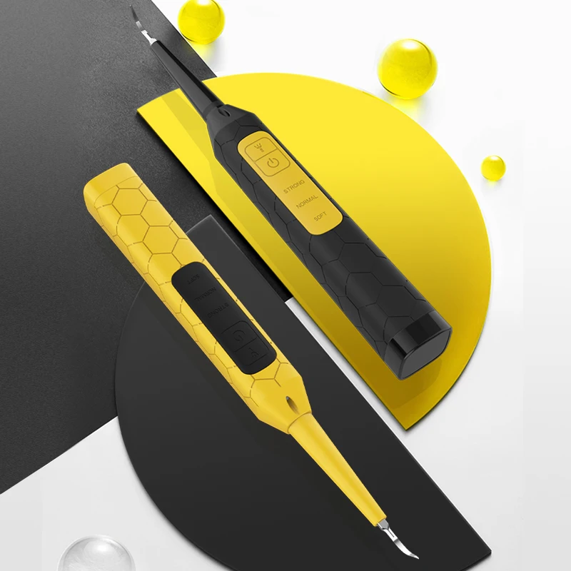 Mini escarificador Dental eléctrico Ultra sónico, limpiador de cálculo Dental, manchas de dientes, sarro, Kit de blanqueamiento Dental, herramienta para eliminar