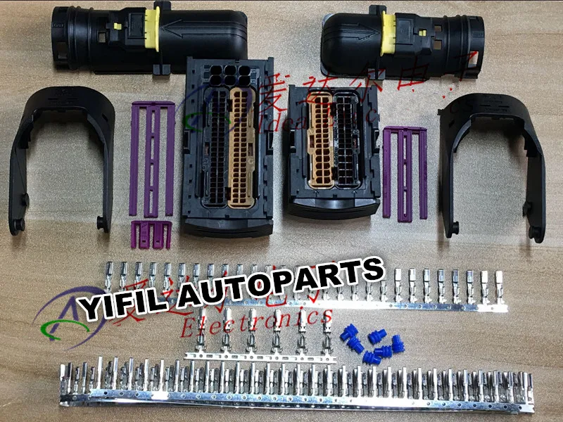 1set 60 Pin/Way 94 Pin/Way TE/AMP/TYCO ECU Harness Connector Plug With Terminal Seal 284743-1 284742-1