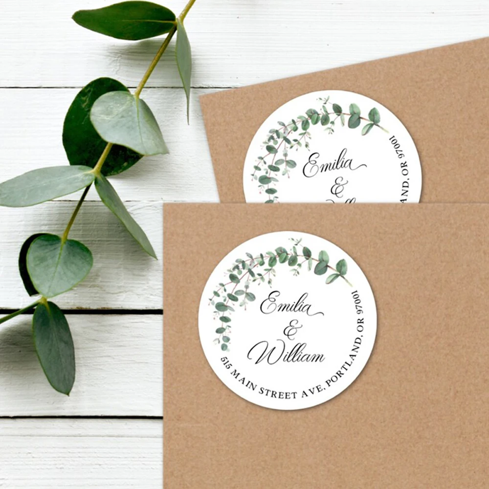 3/5/7/9cm circular Custom Sticker and Customized Logos Wedding Birthday Baptism Stickers Design Your Own Personalize Stickers