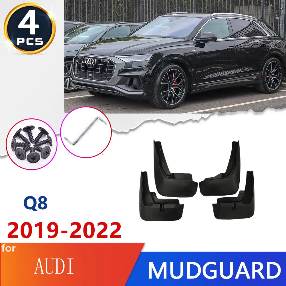 

For Audi Q8 2019~2022 High Quality Plastic Car Fender Mud Flaps Mudflaps Mudguards Splash Guards Car Accessories Goods 2020 2021