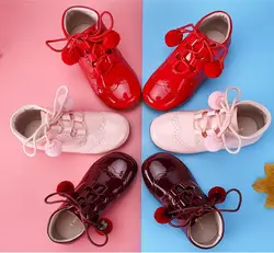 Scarpe da bambina 2021 autunno/inverno stivaletti da bambino in vera pelle per bambina autunno scarpe per bambini stivali per bambini Size21-27