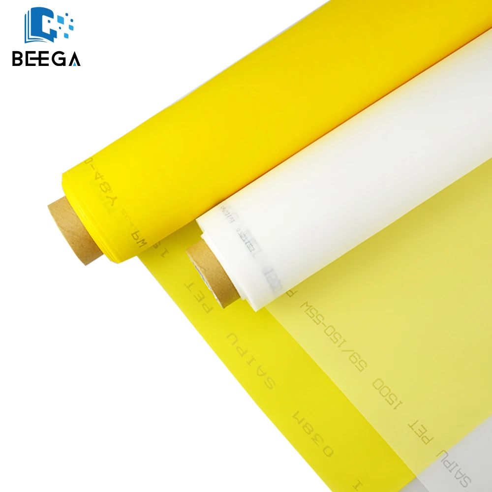 5M Length Yellow Screen Printing Mesh 300M/120T Count Width 165cm(63\