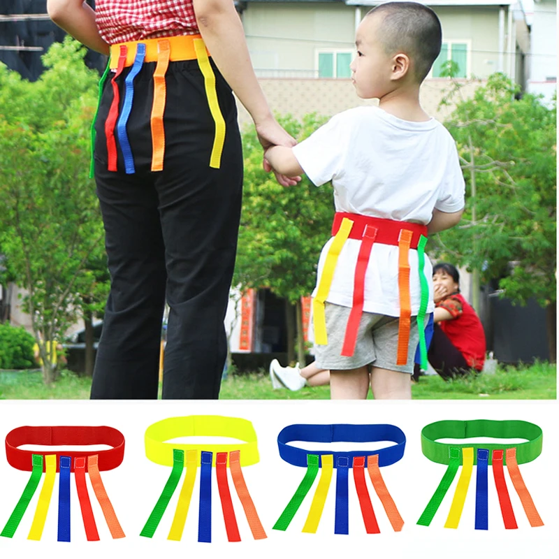 5 10pcs/set Baby Toy For Children Funny Game Toy Belt For Kindergarten Kids Catching Tail Training Equipment Teamwork Game Toys