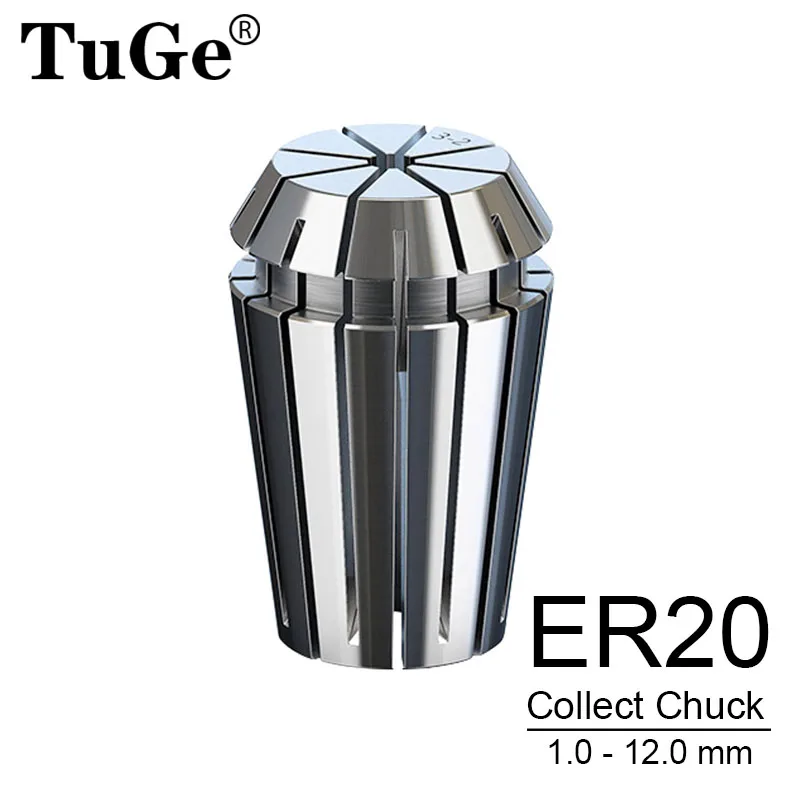 ER20 1-10mm 3.175mm CNC Milling Tool Holder Spring Collet High Precision Collet Accuracy 0.008mm Engraving Machine Motor