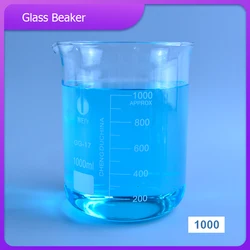 1000ML 2000ML Low Form Beaker Chemistry Laboratory Borosilicate Glass Transparent Beaker Thickened with spout 1PC