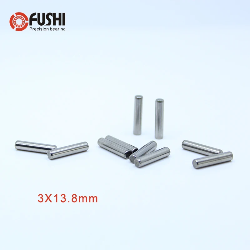 3*13.8 mm Cylindrical Pin Bearing Roller High Carbon Chromium ( 10 PCS ) Bearing Steel Needle SUJ2 Parallel Pins