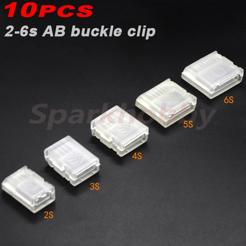 10PCS Sparkhobby AB fibbia clip 2S 3S 4s 5s 6S modello batteria al litio bilanciamento testa protettore spina di bilanciamento connettore protettore