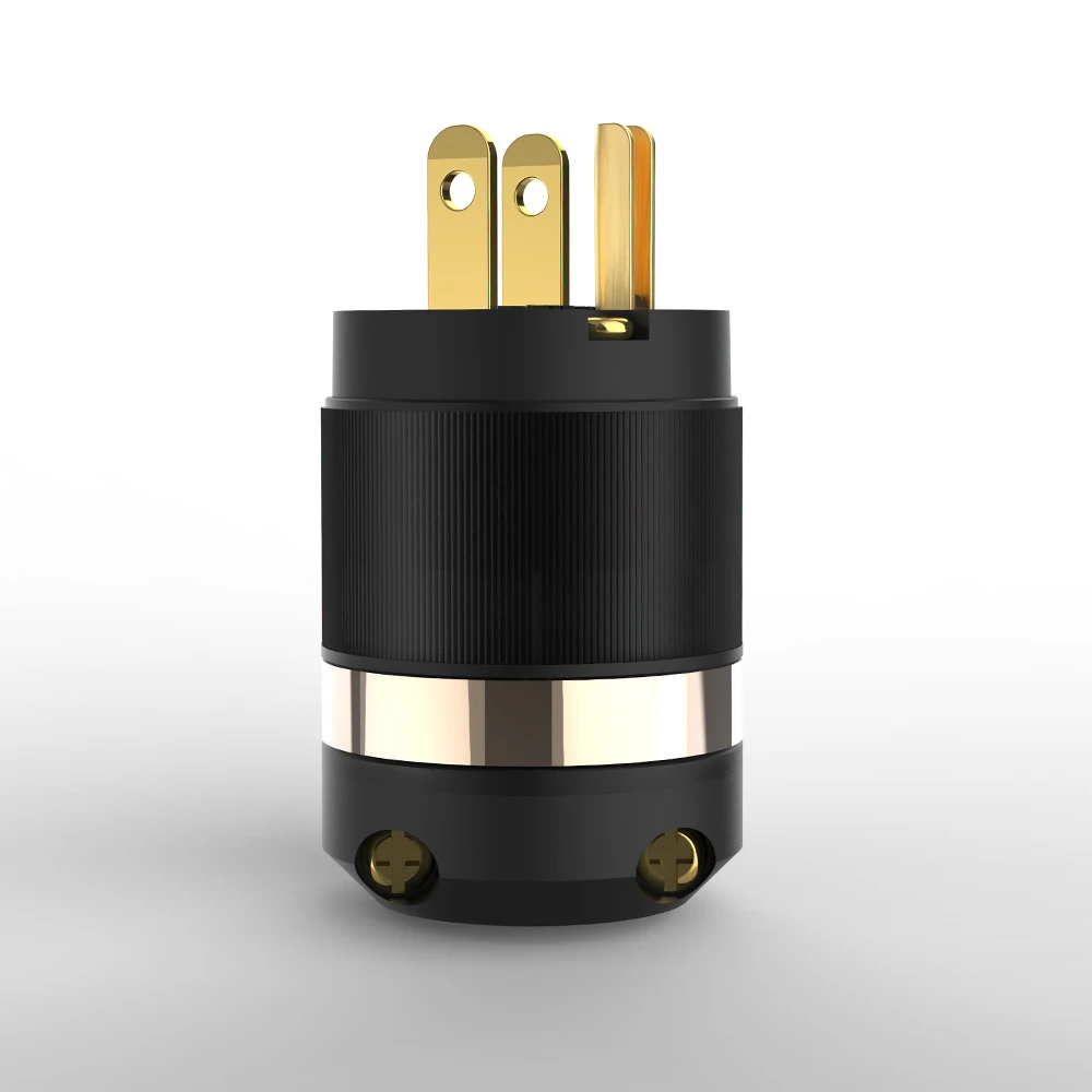Audiocrast Vergulde Audio Grade Schuko Connector Us Ac Power Plug Vrouwelijke Stekker 24K Vergulde Audio kabel Adapter