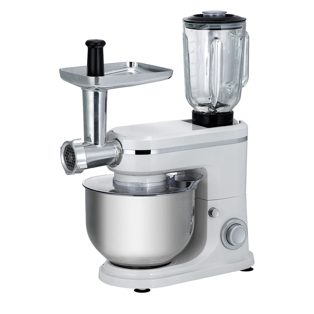 SUPRASCO 1200W 6L 2021 New Model  Multi-functional 3 in 1 Meat grinder Glass blender jar Kitchen Dough stand mixer machine