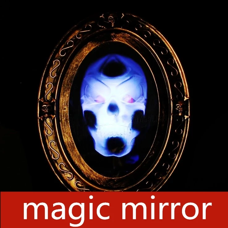 Halloween costumes Secret room escapes props game Ghost house horror skeleton Sound control Magic induction photo frame Mirror