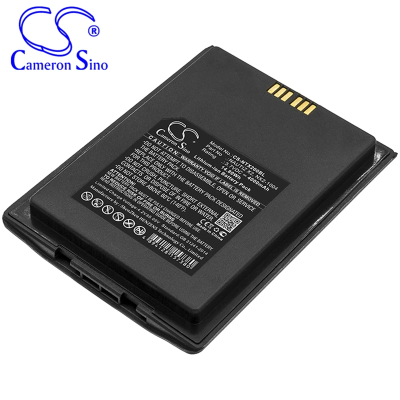 CameronSino Pin Cho Cầm Tay Nautiz X2 Vừa Cầm Tay NAUTIZ X2 NX2-1004 Máy Quét Mã Vạch Pin 4000MAh 3.70V Li-ion Đen