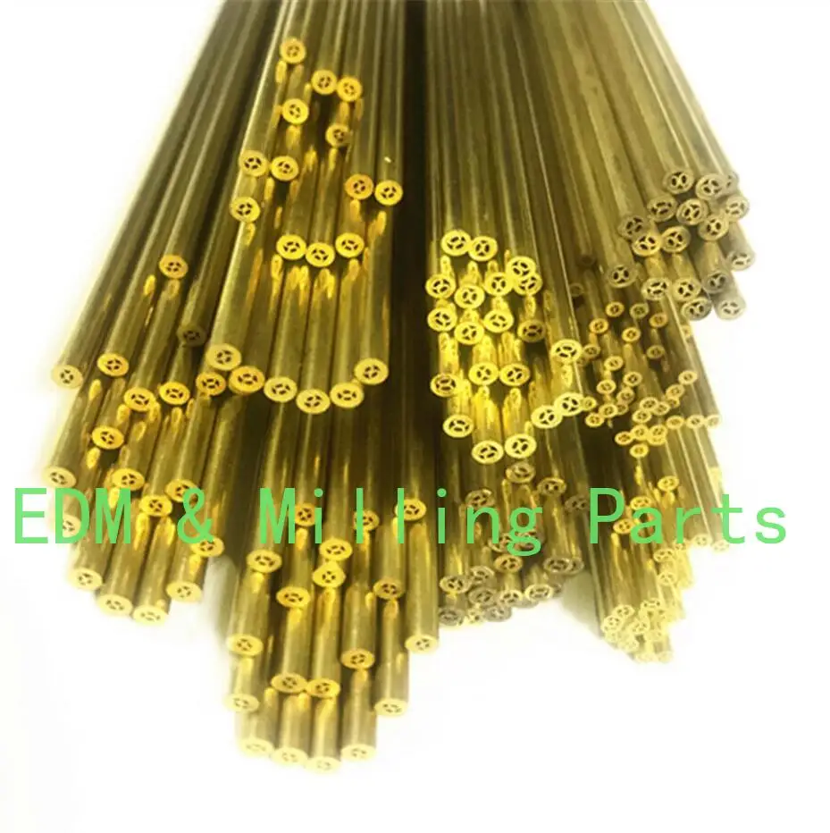 Tubo de eletrodo de bronze com várias orifícios, 40 peças, cnc 2.2*400mm, compatível com máquina de perfuração edm, peças para máquina de perfuração, peça de fresa