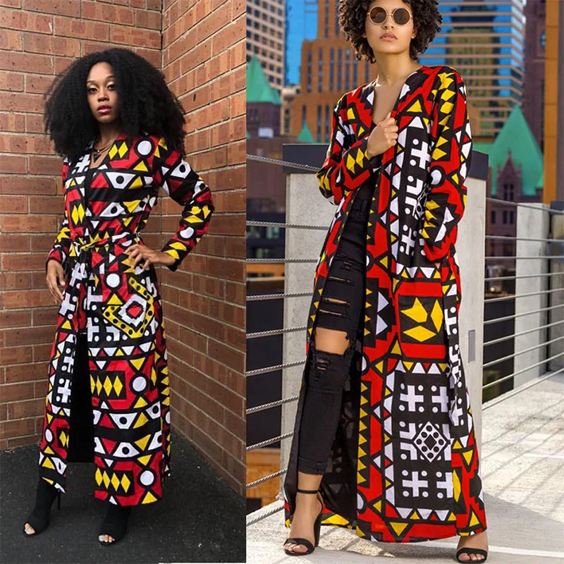 Autumn Polyester African Coat For Women Dashiki New Style Spring Dress African Clothes Fashion Africaine Femme Africa Clothing