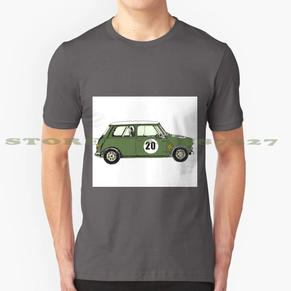 Green Mini Cooper 20 100% Cotton T-Shirt Mini Cooper Classic Car British