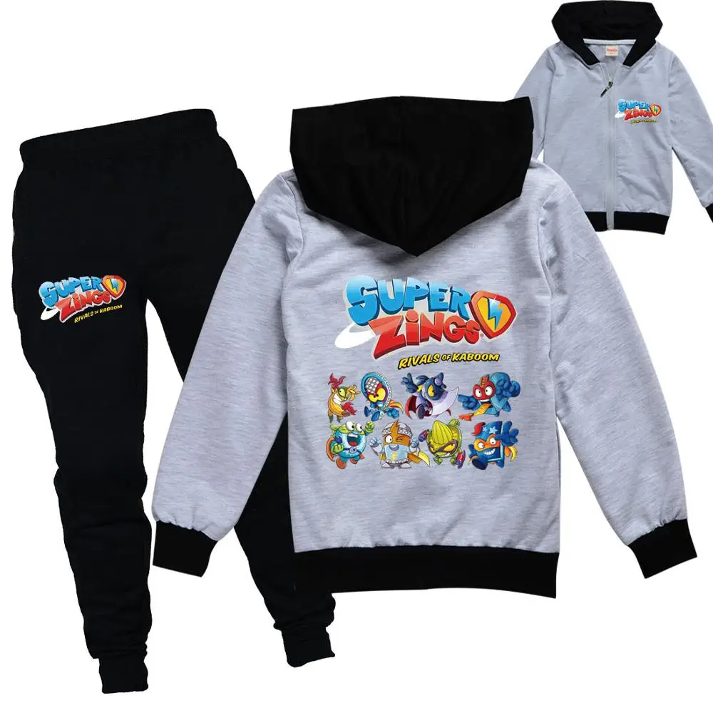 Game Super Zings Children Clothes Kids Hoodies Outfits Suit Superzings Toddler Baby Boys Girl Sweatshirt+Jogging Pants 2pcs/Sets