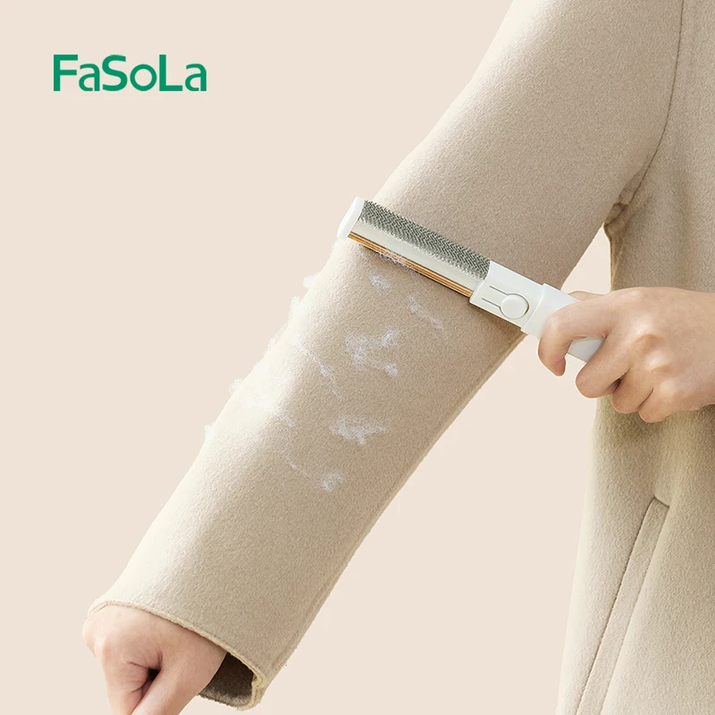 

FaSoLa 2 in 1 Multi Portable Lint Remover Fuzz Fabric Shaver Woolen Coat Clothes Fluff Lint Sticking Brush Fur Remove Tool