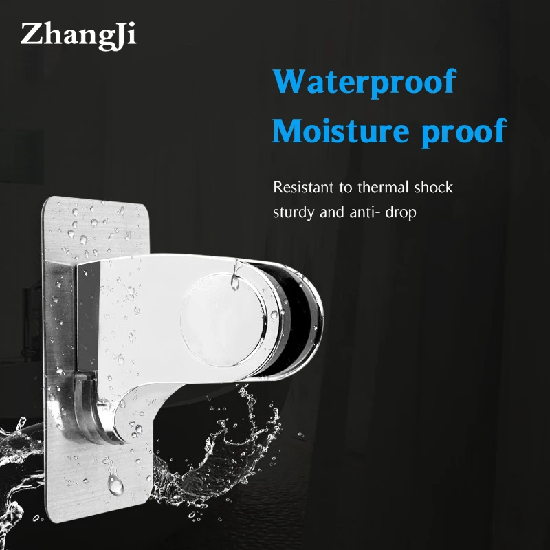 Zhangji  No drill Shower Holder Traceless Adjustable Angle Self-adhesive Shower Holder with Durable Bathroom Accessories