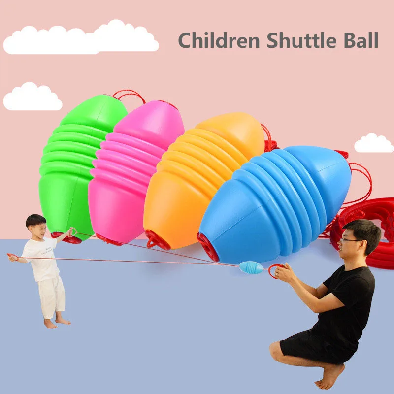 Children Shuttle Speed Juggling Ball Toys Through Pulling Ball Outdoor Games Kids Sensory Play Parent-Child Sports Toy Gift