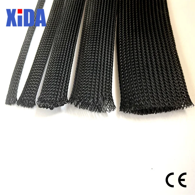 5/10M Black PET Wire Insulated Braid Sleeving 2/4/6/8/10/12/15/20/25mm Tight Cable Protection Expandable Cable Sleeve Wire Gland - view 5